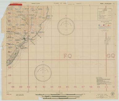 Island of Guam: Port Inarajan - Special Air and Gunnery Target Map