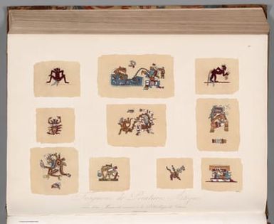 LX. Fragmens de peintures azteques tires d'un manuscrit conserve a la bibliotheque du Vatican, 291.