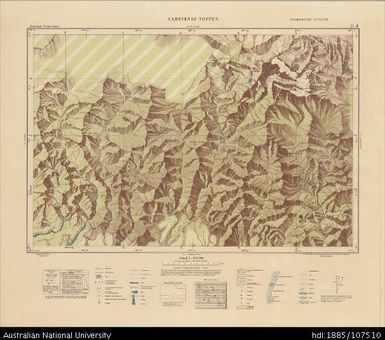 Indonesia, Western New Guinea, Carstensz Toppen, Series: Nederlands-Nieuw-Guinea, Sheet 17-R, 1956, 1:100 000