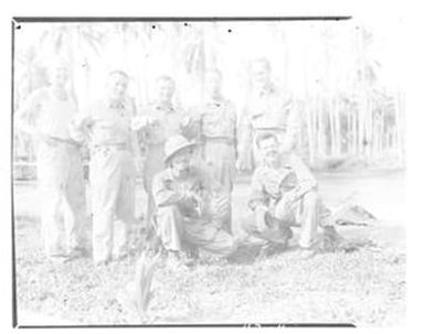 [Negative of Soldiers Taking Group Photo]