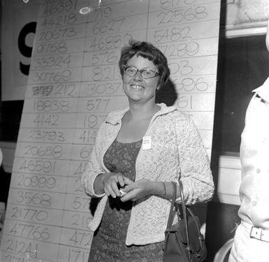 Summer Carnival 1969 quiz 1; winner Mandy Lapsley.