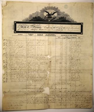 Crew List and Consular Documents for the Whaler Acushnet