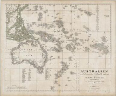 Australien nach den neuesten Hülfsmitteln entworfen / von F.W. Streit und gezeichnet von seinem Sohne Arno Streit