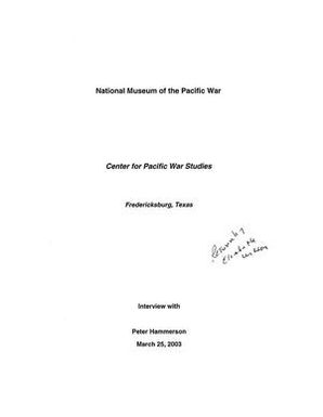 Oral History Interview with Peter Hammersen, January 28, 2004