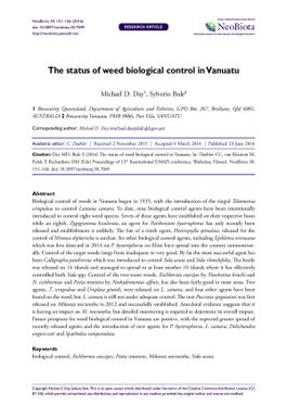 The status of weed biological control in Vanuatu