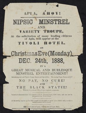 Nipsic Minstrel and Variety Troupe