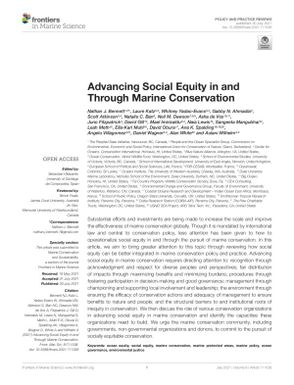 Advancing social equity and through marine conservation