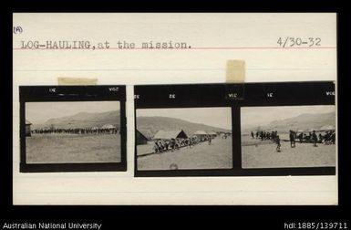 Log-hauling at the mission