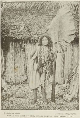 Woman and child of Niue, Savage Island (Polynesian type)