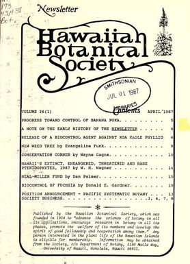 Newsletter - Hawaiian Botanical Society