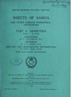 Insects of Samoa and other Samoan terrestrial arthropoda