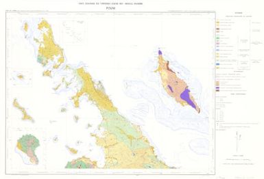 Carte geologique des Territoires d'Outre-mer Nouvelle Caledonie: Poum (Sheet 2)