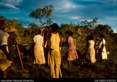 Aboriginal group with tools