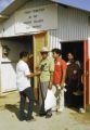 Federated States of Micronesia, people in security line at Yap Island airport