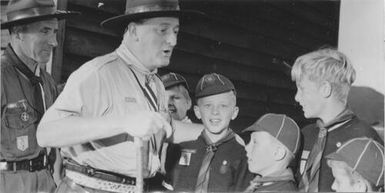 Commonwealth Chief Scout Sir Charles MacLean visit; Blockhouse; 1967