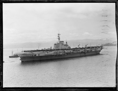 British aircraft carrier Indefatigable, Wellington Harbour