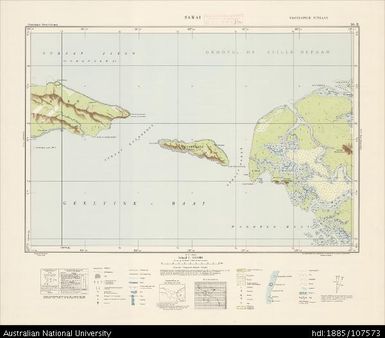 Indonesia, Western New Guinea, Sawai, Series: Nederlands-Nieuw-Guinea, Sheet 10-R, 1958, 1:100 000