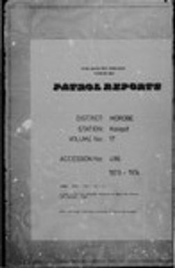 Patrol Reports. Morobe District, Kaiapit, 1973 - 1974