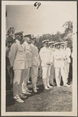 Group of Naval officers in uniform, Rabaul, New Britain Island, Papua New Guinea, approximately 1916