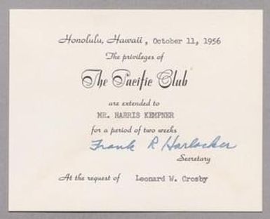 [Certificate from The Pacific Club]
