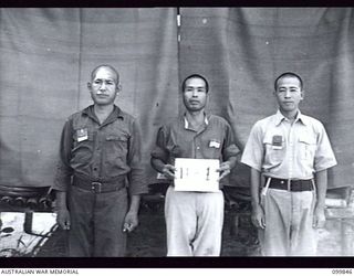 RABAUL, NEW BRITAIN, 1946-02-21. IDENTIFICATION PHOTOGRAPH OF SUSPECTED JAPANESE WAR CRIMINALS