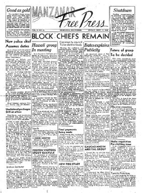 Manzanar Free Press Vol. II No. 23 (September 11, 1942)