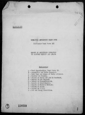 COMPHIBGR 5 - Rep of the amphibious op to capture Peleliu & Angaur Is, Palau Is, 9/8/44 - 10/14/44