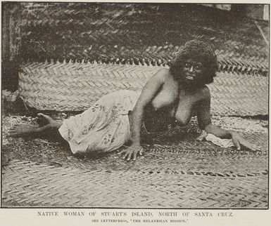 Native woman of Stuart's Island, north of Santa Cruz