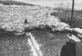 Edge of six day old lava across Chain of Craters road (upper end). United States Geological Survey, near Aloi Crater, July 21, 1969