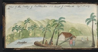 View of the valley of Faatautia, S.E. coast of Otaheite