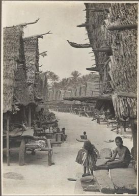 [Row of huts, village of Mailu,] Mailu Island, [Papua New Guinea]