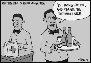 Buying wine in Papua New Guinea