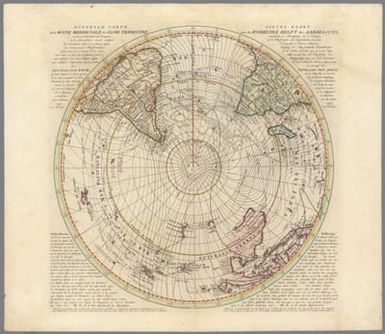 Nouvelle Carte de la Moitie Meridionale du Globe Terrestre montrant la Variation du Compas, ou le Merveileux accord enchaine des mouvemens regles et ne jamais cessans du vivant pourvoir Magnetique; telles qu'on les a trouvez l'An 1750 (A new map of the southern half of the earth's globe : shewing the variation of the compass, or the marvelous concatenated concurrence of the regular and never ceasing motion of the living magnetick power, as it was found in the year 1750)