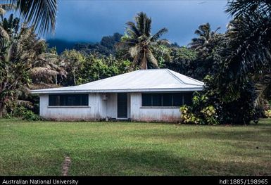 Cook Islands - White building with corrugated roof