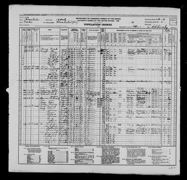 1940 Census Population Schedules - Hawaii - Honolulu County - ED 2-15