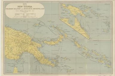 Gregory's Map of New Guinea, Solomon Islands and Bismarck Archipelago