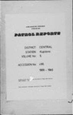 Patrol Reports. Central District, Kupiano, 1968-1969