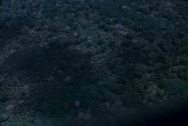 [Aerial view of Vanuatu forested plains]