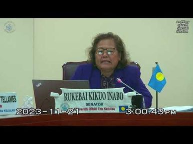 Palau National Congress | 11th OEK, The Senate 2nd Day Of 12th Special Session
