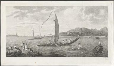 [A view of the island of Otaheite, with several vessels of that island] / E. Rooker sculp