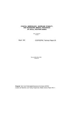 Coastal morphology, shoreline stability, and nearshore mineral resources of Upolu, Western Samoa