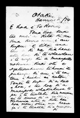 Letter from McLean to Te Rona, Hoani Puihi and Muaupoko