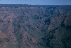 [Mountain side view on Kauai Island, United States]