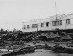 Remants of the local bowling alley called the Bowling Palace, after a tsunami hit Hilo, Hawaii, on the Big Island. April 4, 1946