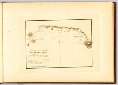 Plano de la ensenada de Almazarron y de La Subida situada la Torre de la Subida en la latitud N. de 37°. 32'. 30". y longitud de 5°. 6'. 30". E de Cadiz.