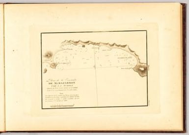 Plano de la ensenada de Almazarron y de La Subida situada la Torre de la Subida en la latitud N. de 37°. 32'. 30". y longitud de 5°. 6'. 30". E de Cadiz.