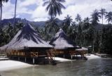 French Polynesia, beach cabins at Bali Hai Resort on Moorea Island