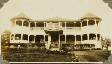 The residence of Ta'isi Olaf Frederick Nelson at Tuaefu, Samoa, 1928