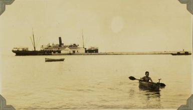 SS Tofua at the wharf in Nuku'aloafa, Tonga, 1928