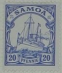 Stamp: Samoan Twenty Pfennig